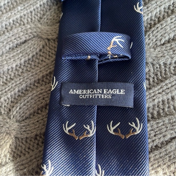 Antlers necktie tie blue NWT - Picture 4 of 6